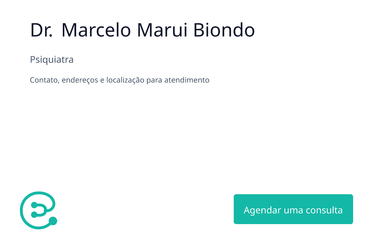 Dr Marcelo Marui Biondo Psiquiatra em São Paulo SP